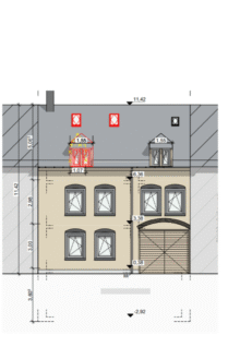 Frontalansicht Erweiterung Altbau Architekt Koblenz