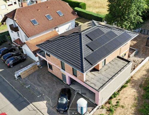 Ansicht aus der Luft Planung eines Einfamilienhauses Leistungsphase 1-5 HOAi