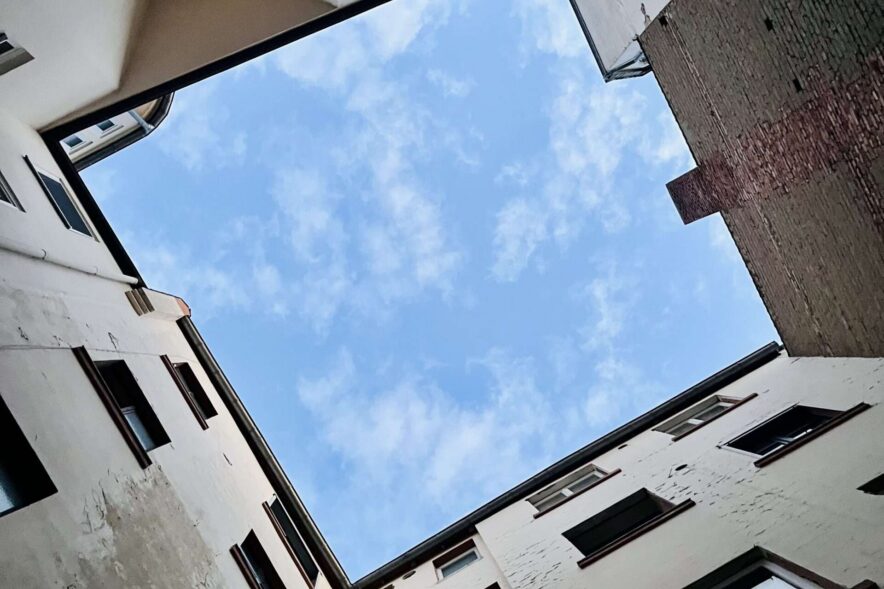 Innenhof Perspektive Sanierung Bestand Koblenz