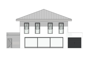 Planung Einfamilienhaus Gartenansicht Sankt Sebastian